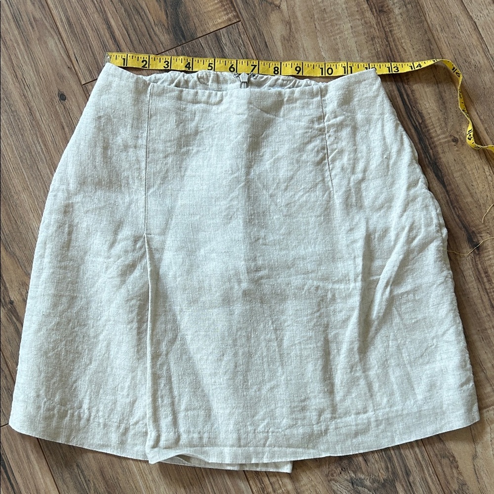 & Other Stories Natural Linen Mini Skirt